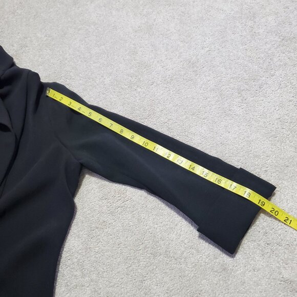 WILFRED Aritzia The North Blazer Open Front Crepe Shawl Collar Black Women's 4 - Picture 11 of 11